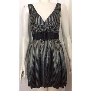 Freeway Black Silver Dress Sleeveless Wide Belt